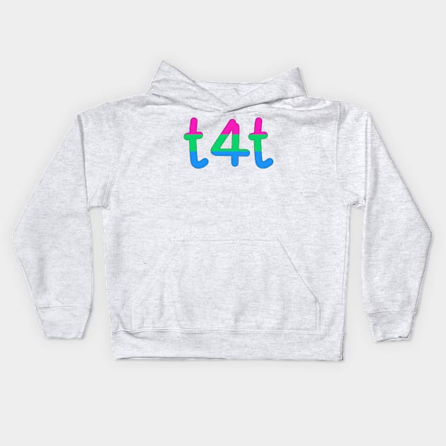 t4t (Polysexual Pride Colors) Kids Hoodie by dikleyt